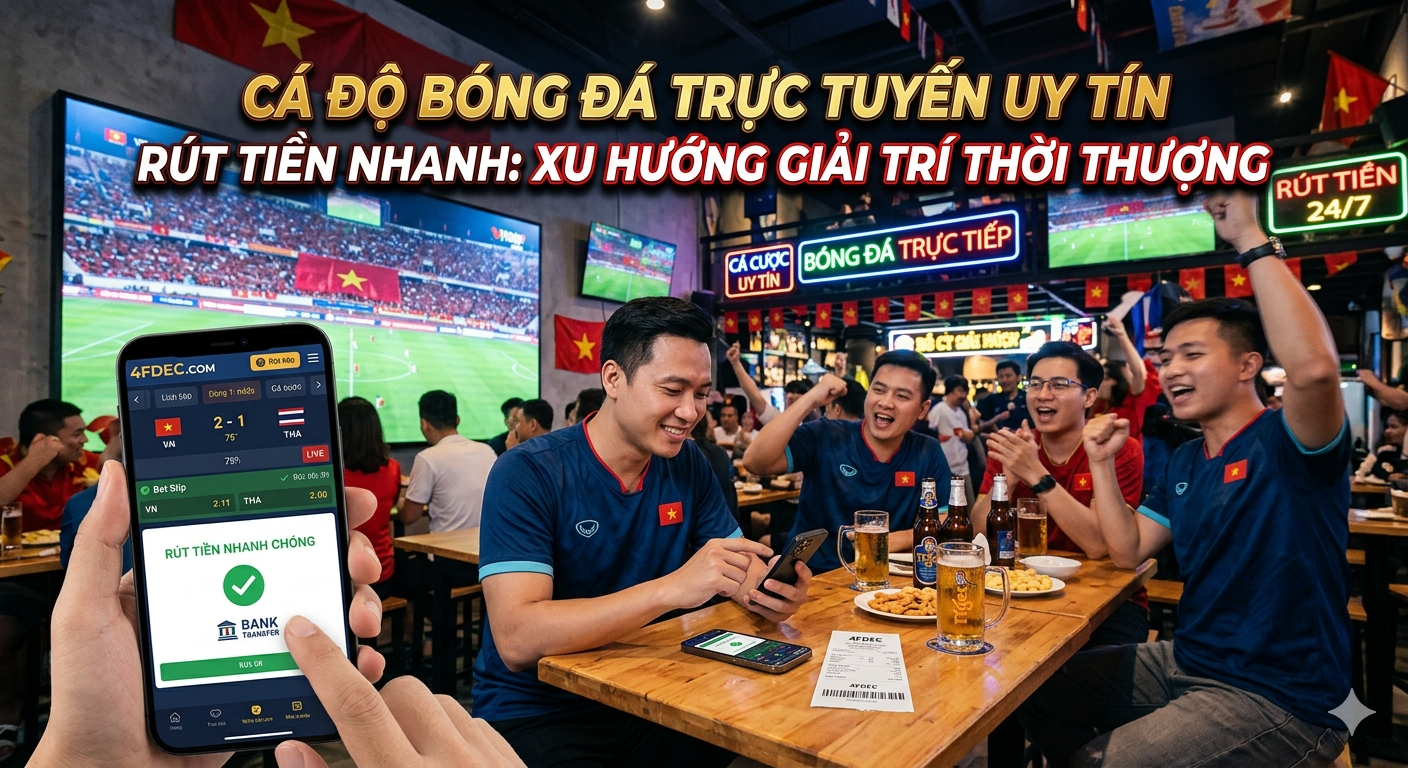 cá độ bóng đá trực tuyến uy tín rút tiền nhanh